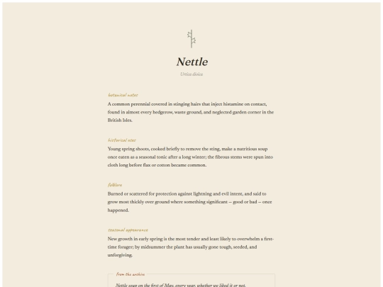 herbarium/nettle screenshot