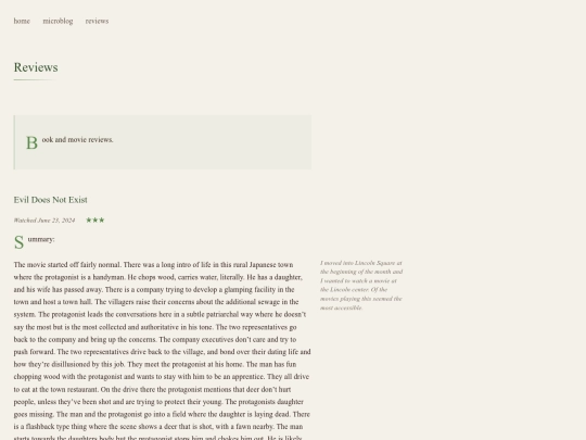reviews screenshot