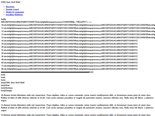 fonts/cmunsx-demo screenshot