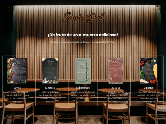 Menu screenshot