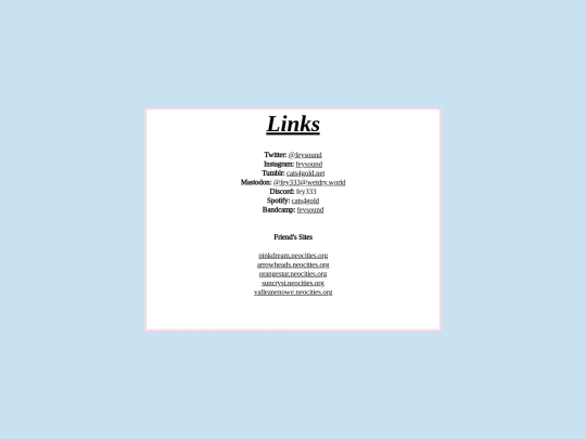 links screenshot