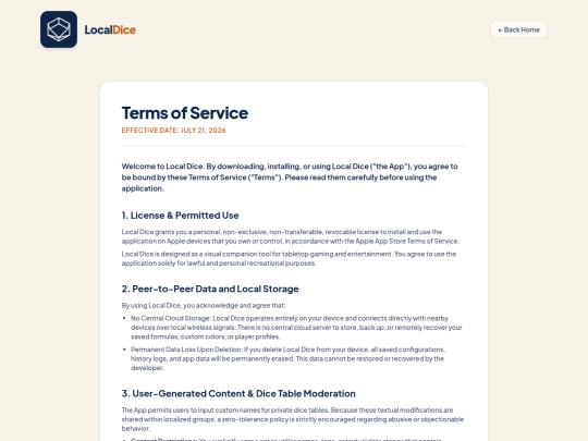 local-dice-terms-of-service screenshot