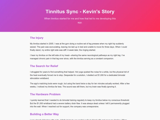 tinnitus-sync-my-story screenshot