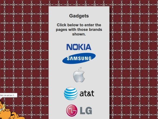 Garfstuf/GarfSubPages/Pages/GadgetsPage screenshot