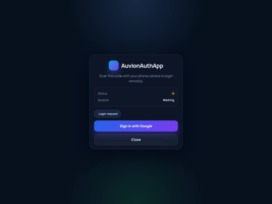 Auth screenshot