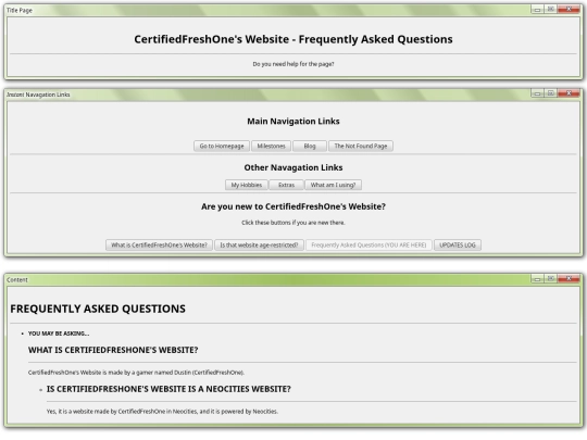 FAQ screenshot