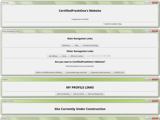 links screenshot