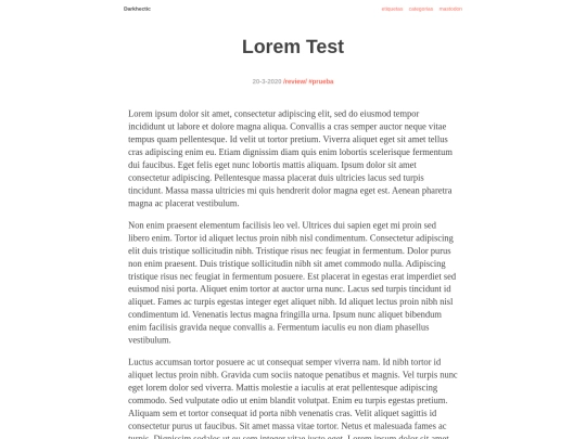 items/loremtest screenshot