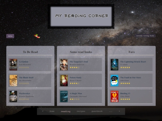 reading corner screenshot