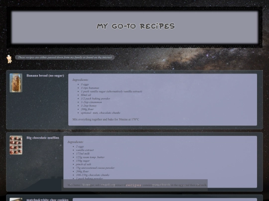 recipes screenshot
