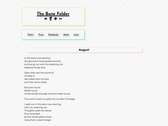 poetry/august screenshot