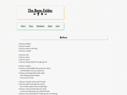 poetry/beforeicallyou screenshot