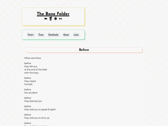 poetry/beforewhatwasthere screenshot
