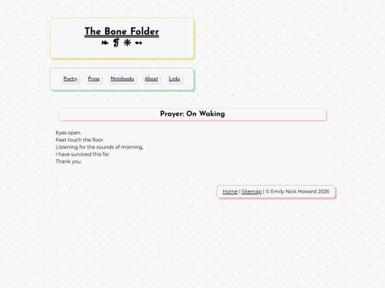poetry/onwaking screenshot