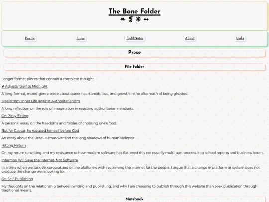 prose screenshot