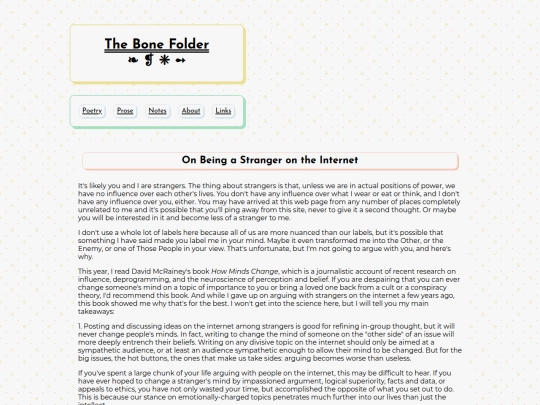 prose/beingastranger screenshot