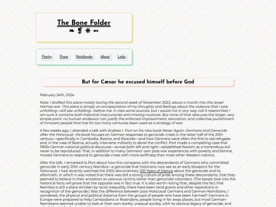 prose/butforcaesar screenshot