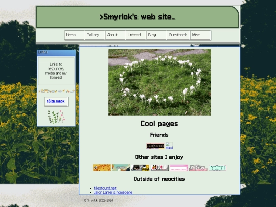 links screenshot