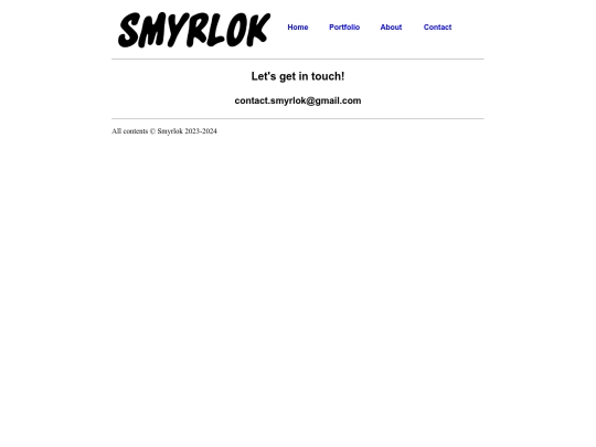 portfolio/contact screenshot