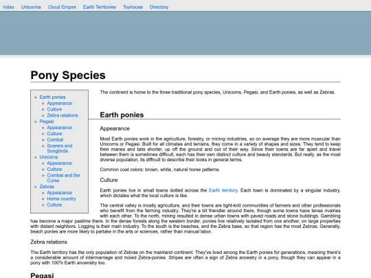 species screenshot