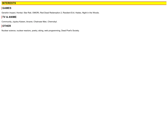 interests screenshot