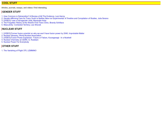 links screenshot