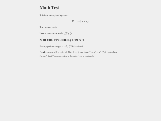 mathtest screenshot
