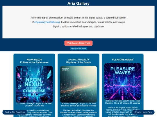 music/ariagallery screenshot