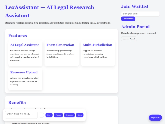 projects/lexassistant-ai-legal-research-assistant screenshot