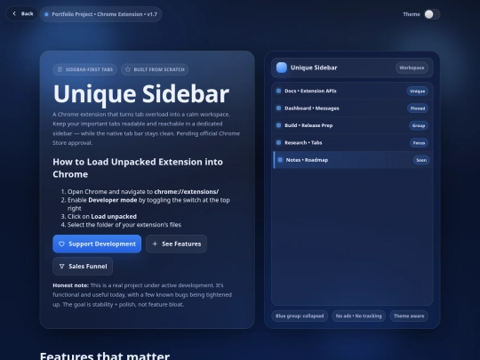 projects/unique-sidebar screenshot