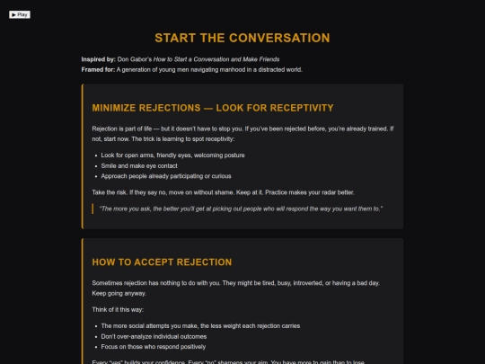 protips/conversations screenshot