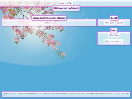 categories screenshot