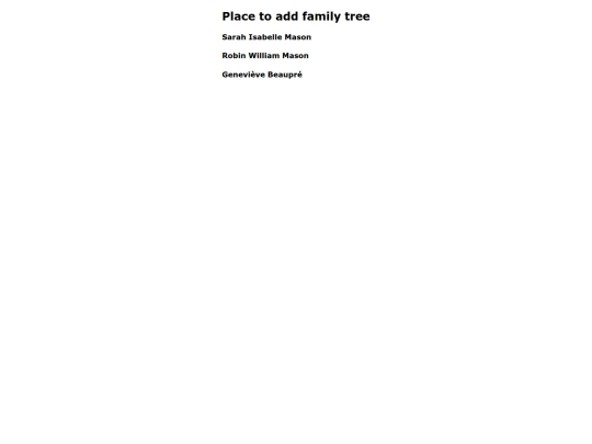 Genealogy screenshot