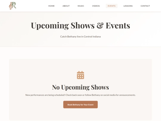 events screenshot