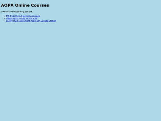 AOPA screenshot