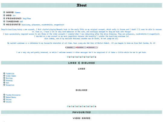 Portfolio/about screenshot