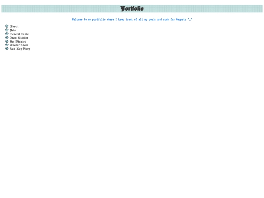 Portfolio/landing screenshot