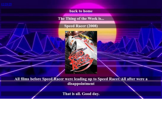 Thing of the Week/Thing of the Week Archives/TOTW_12-25-25 screenshot