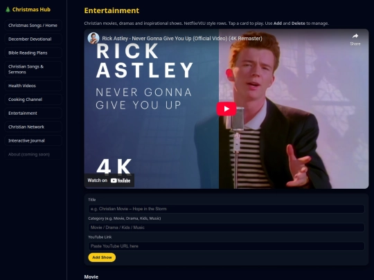 entertainment screenshot