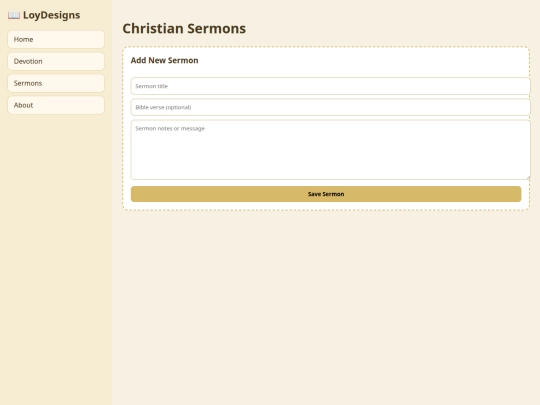 sermons-clean screenshot