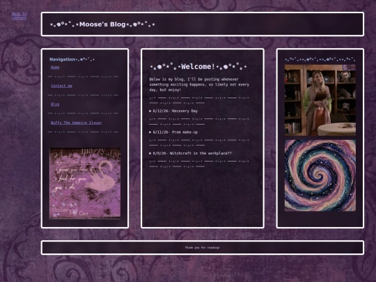 Blog screenshot