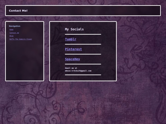 Contact me screenshot