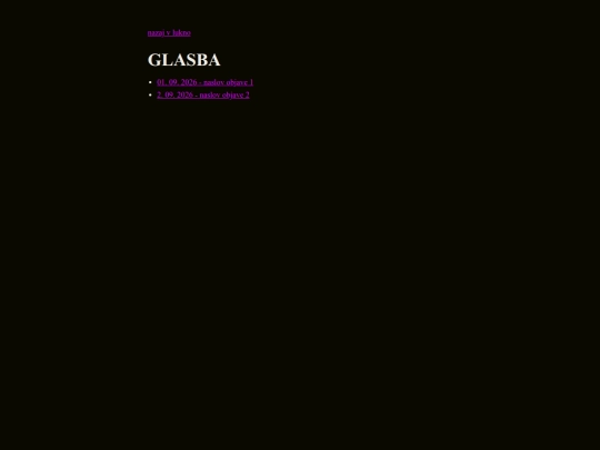 glasba screenshot