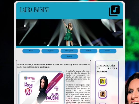 ana/artista/noticias screenshot
