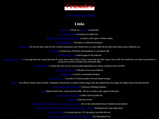 links screenshot