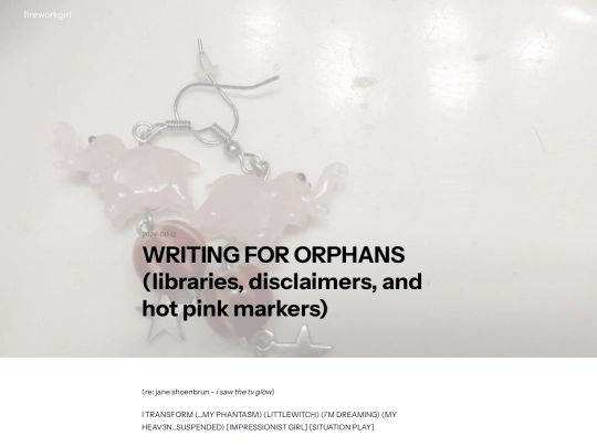 writingfororphans screenshot