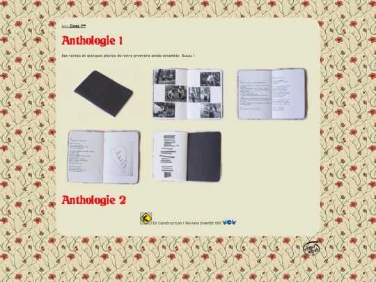 Anthologies screenshot