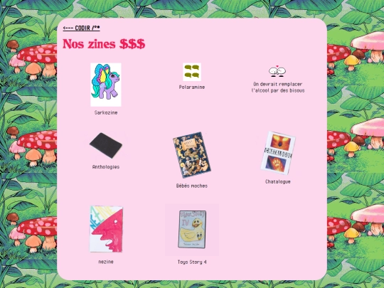 Zines screenshot