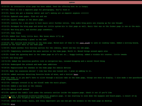 updates screenshot