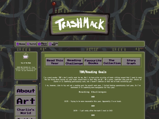 Shrine Pages/Books/TBR screenshot